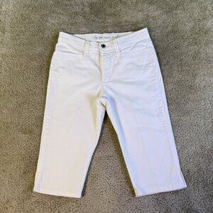 Lee Capri Pants Womens Size 6P White Classic Fit Mid-Rise Boho Casual F325